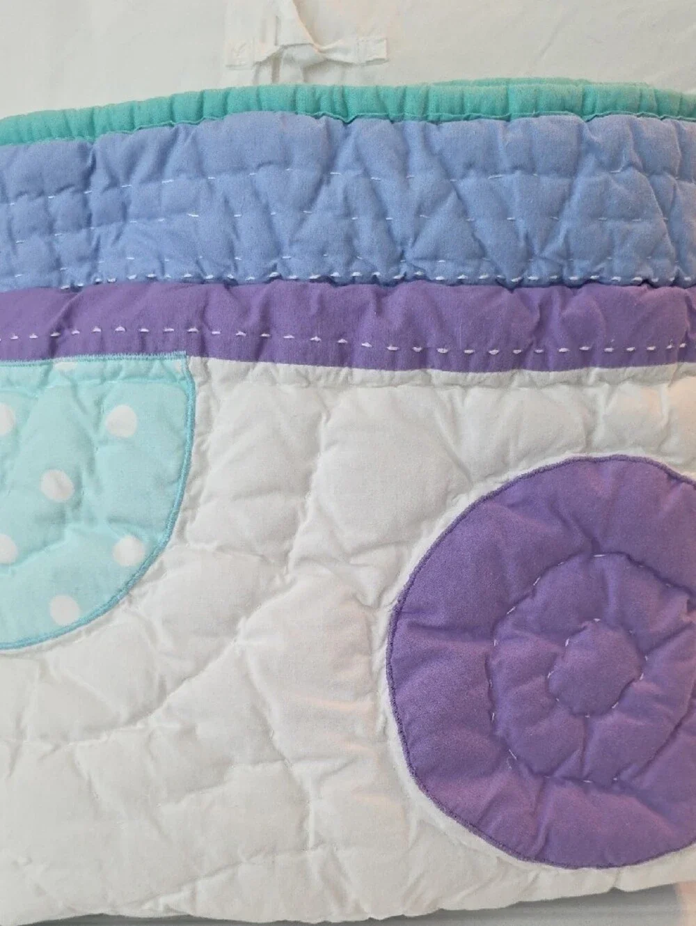 Pottery Barn Teen Vintage Dottie Purple Quilted Cotton Standard Pillow Shams